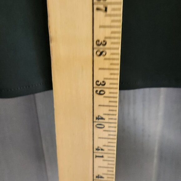 BCBG MAX AZRIA Black Faux Wrap Dress Belted Waist V-Neck Plunge & Short Sleeves - Picture 13 of 16